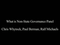 Watch video: Non-state Governance Symposium: Q&A with Paul Berman and Ralf Michaels