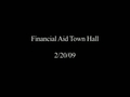 Watch video: Financial Aid Town Hall