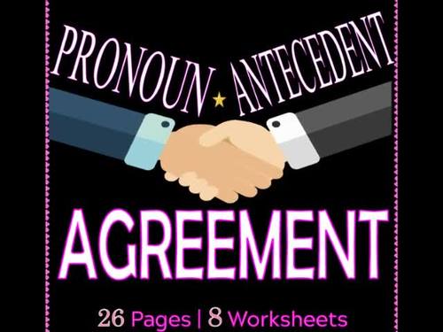 Pronoun Antecedent Agreement Worksheets | Assessments | Reviews | ELA