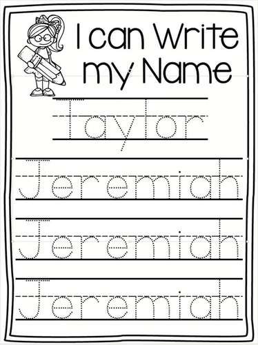 Name Writing Practice Name Trace Paper Editable By Simply Teaching