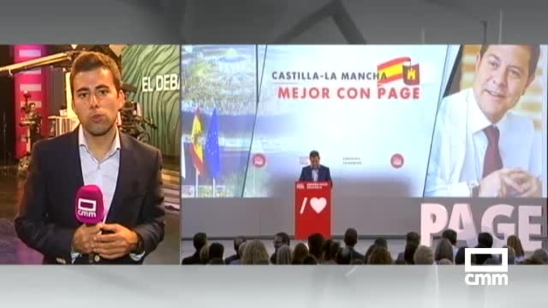 PSOE: García-Page se enfrenta al debate en CMM "con tranquilidad"; Tolón en Toledo; Dolz en Cuenca y Sáez en Albacete