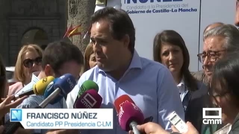 26M : Paco Núñez (PP), primer día de campaña con Zoido y Claudia Alonso en Toledo